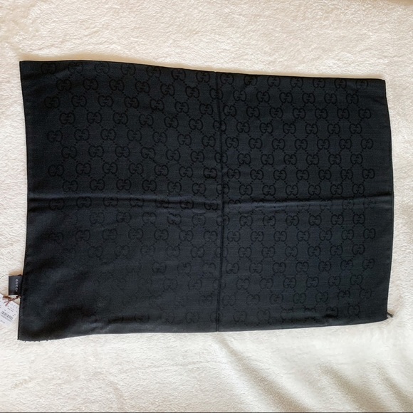 NWT Authentic Gucci Unisex Silk Wool Blend Scarf - Picture 4 of 8